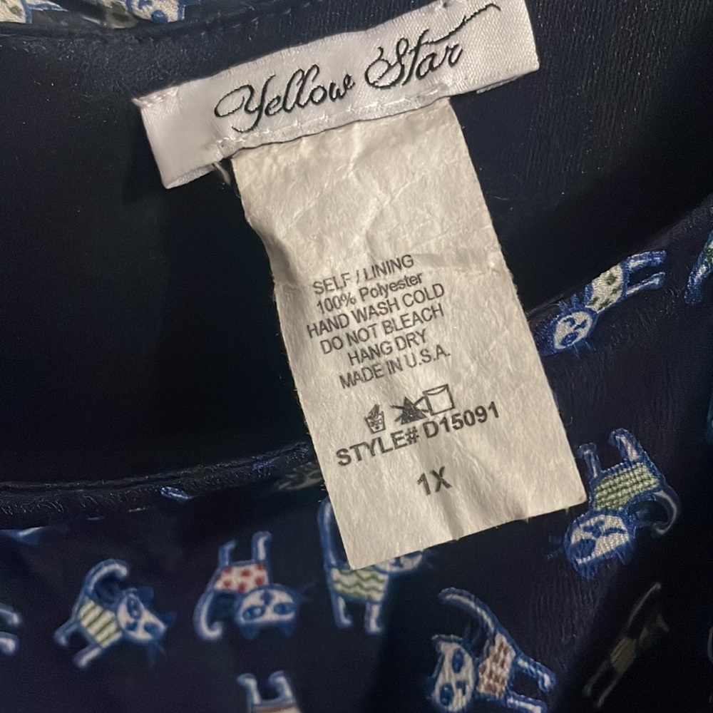 1X Yellow Star from ModCloth cat dress - Picture 3 of 3